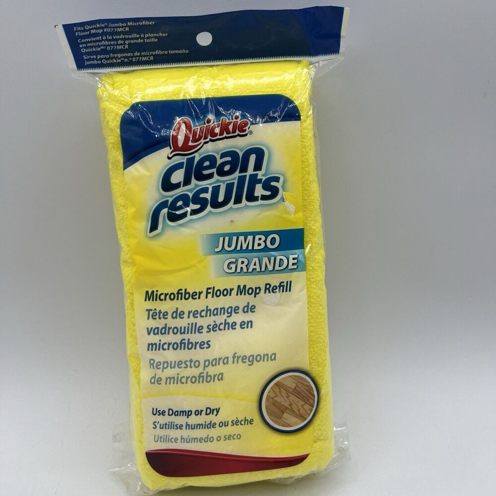Quickie Clean Results Jumbo Microfiber Floor Mop Refill #007MCR NEW 2015